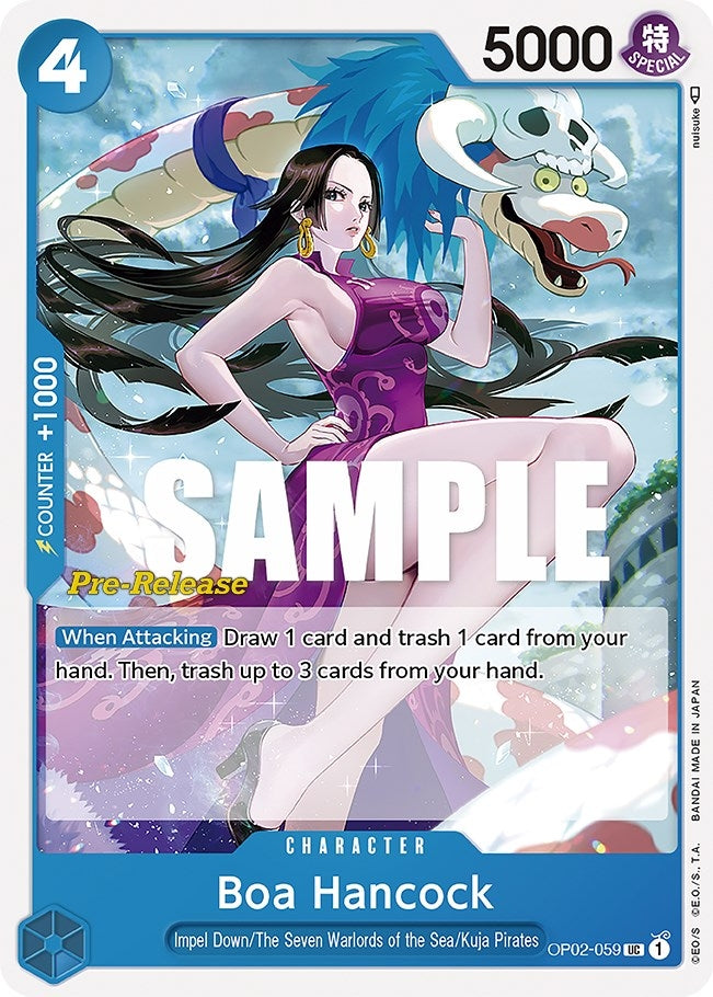 Image for Boa Hancock (Paramount War Pre-Release Cards) (OP02-059) - One Piece Card Game