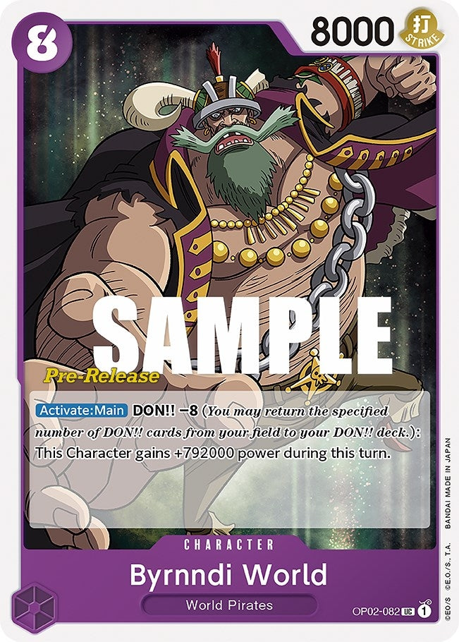 Image for Byrnndi World (Paramount War Pre-Release Cards) (OP02-082) - One Piece Card Game