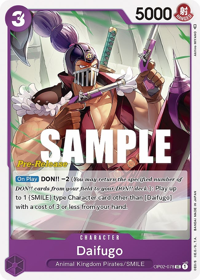 Image for Daifugo (Paramount War Pre-Release Cards) (OP02-078) - One Piece Card Game