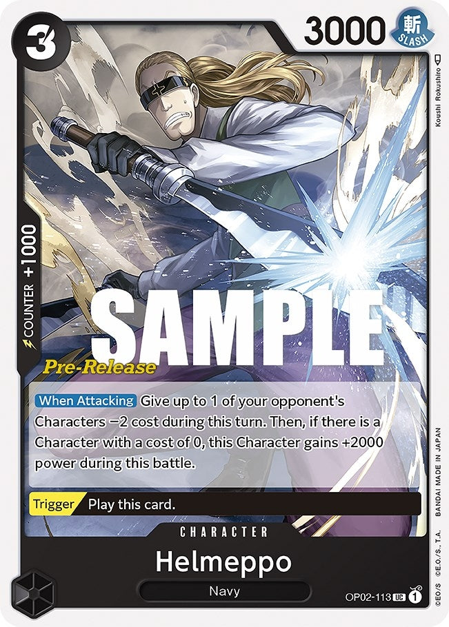 Image for Helmeppo (Paramount War Pre-Release Cards) (OP02-113) - One Piece Card Game