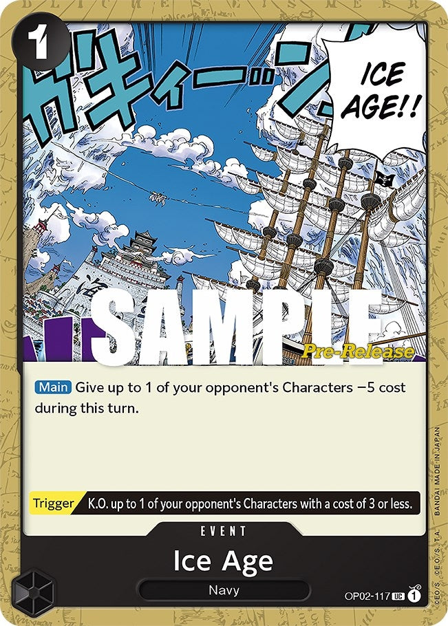 Image for Ice Age (Paramount War Pre-Release Cards) (OP02-117) - One Piece Card Game