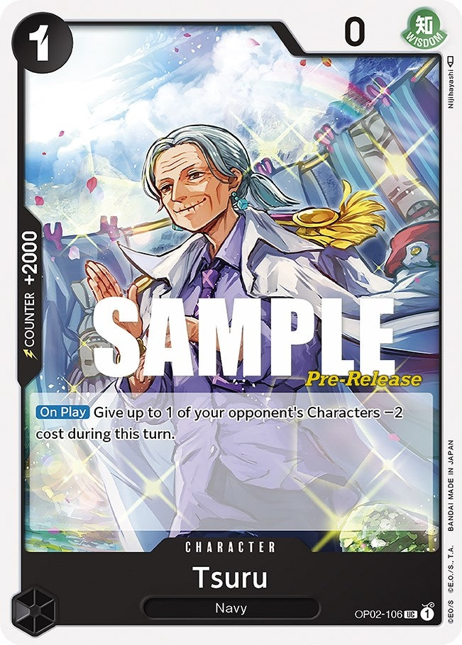 Image for Tsuru (Paramount War Pre-Release Cards) (OP02-106) - One Piece Card Game