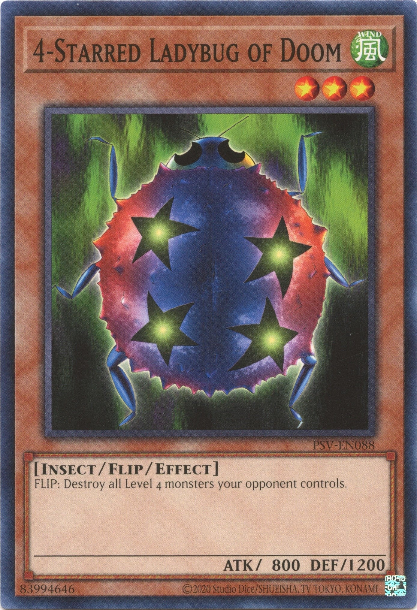Image for 4-Starred Ladybug of Doom (Pharaoh's Servant (25th Anniversary Edition)) (PSV-EN088) - YuGiOh