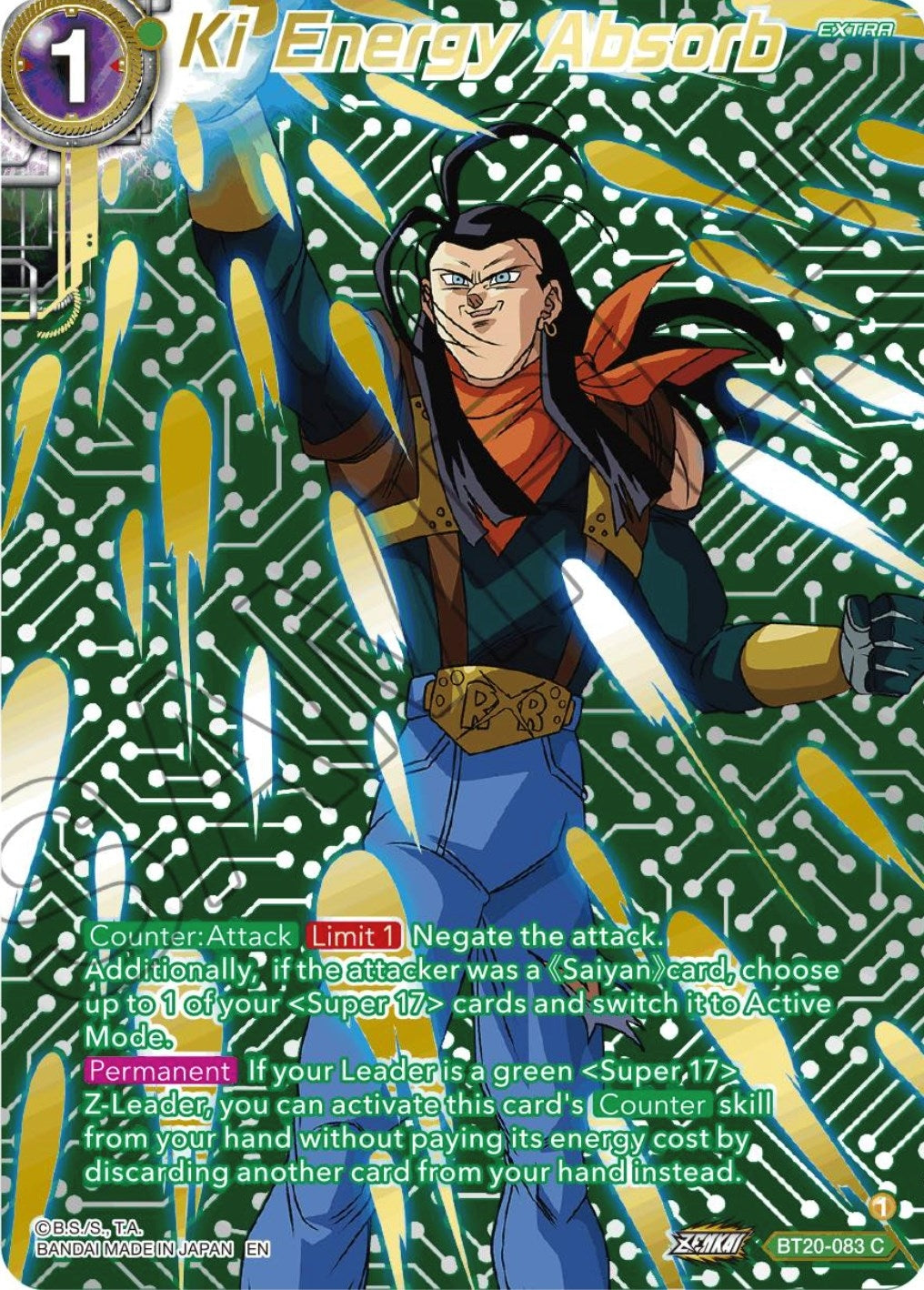 Image for Ki Energy Absorb (Gold-Stamped) (Power Absorbed) (BT20-083) - Dragon Ball Super: Masters