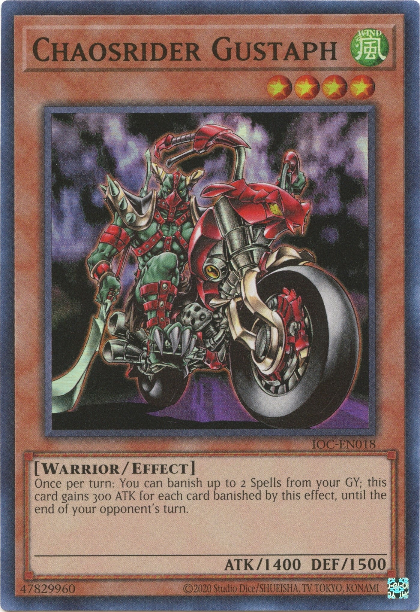 Image for Chaosrider Gustaph (Invasion of Chaos (25th Anniversary Edition)) (IOC-EN018) - YuGiOh