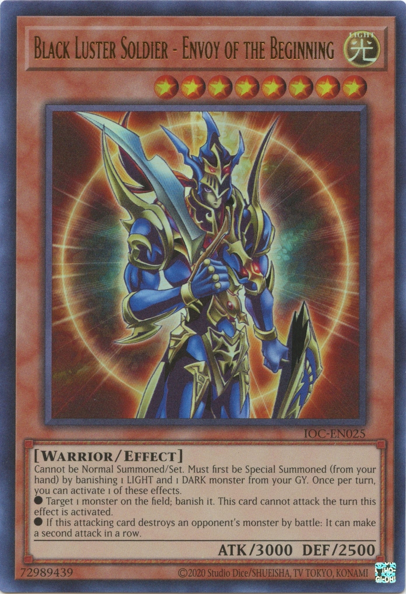 Image for Black Luster Soldier - Envoy of the Beginning (Invasion of Chaos (25th Anniversary Edition)) (IOC-EN025) - YuGiOh