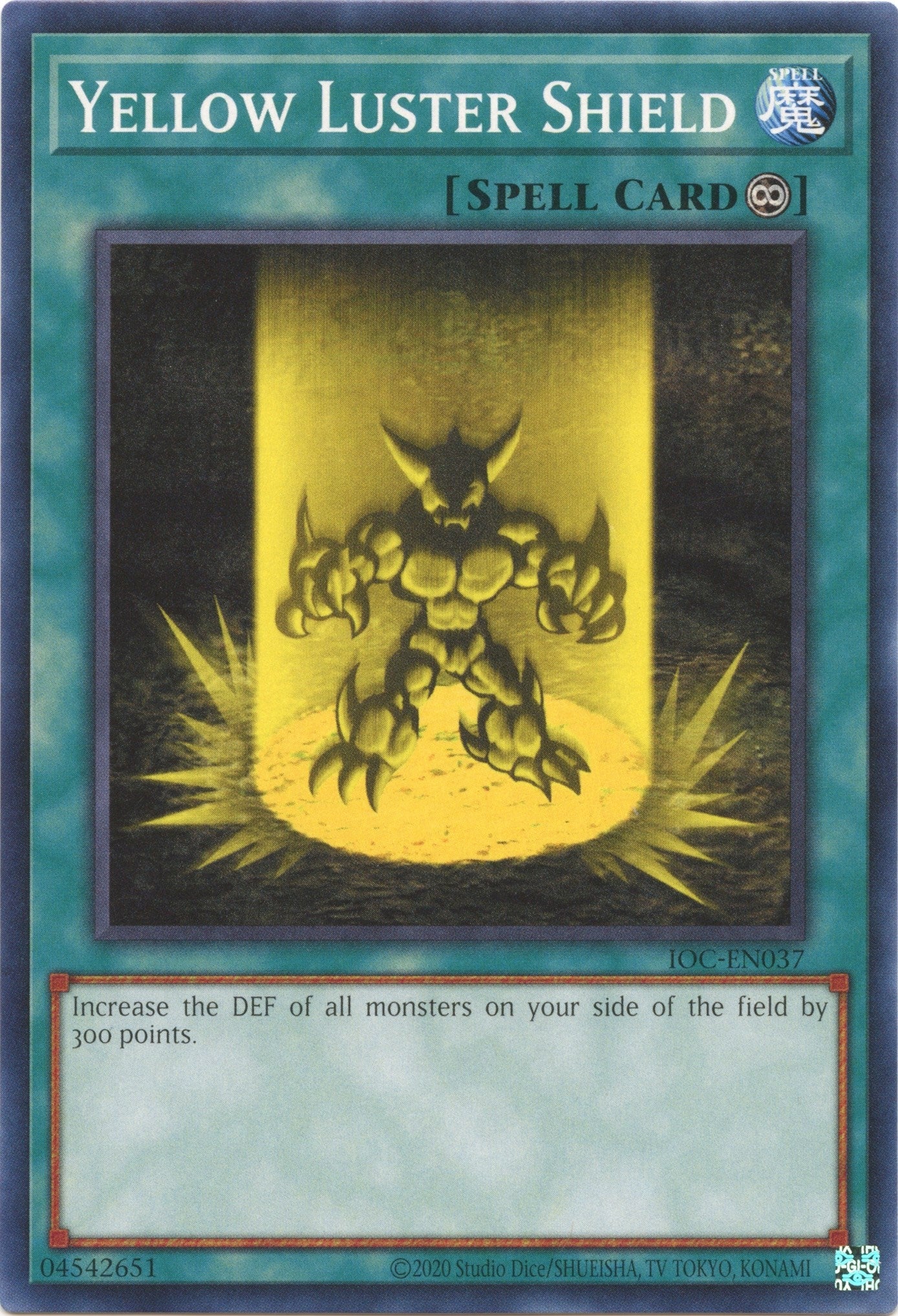 Image for Yellow Luster Shield (Invasion of Chaos (25th Anniversary Edition)) (IOC-EN037) - YuGiOh