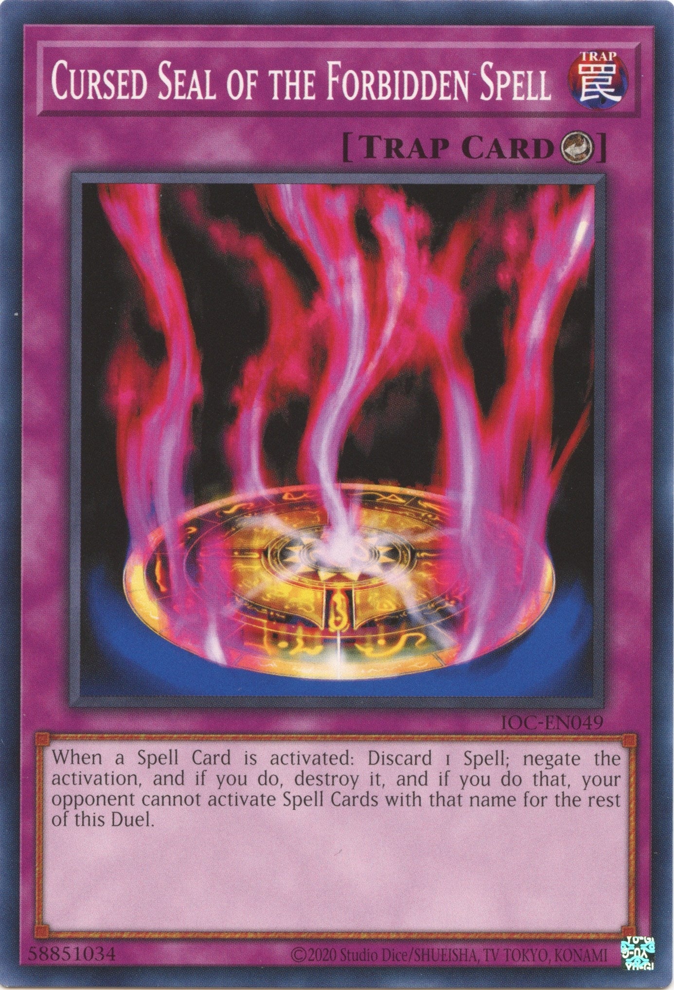 Image for Cursed Seal of the Forbidden Spell (Invasion of Chaos (25th Anniversary Edition)) (IOC-EN049) - YuGiOh