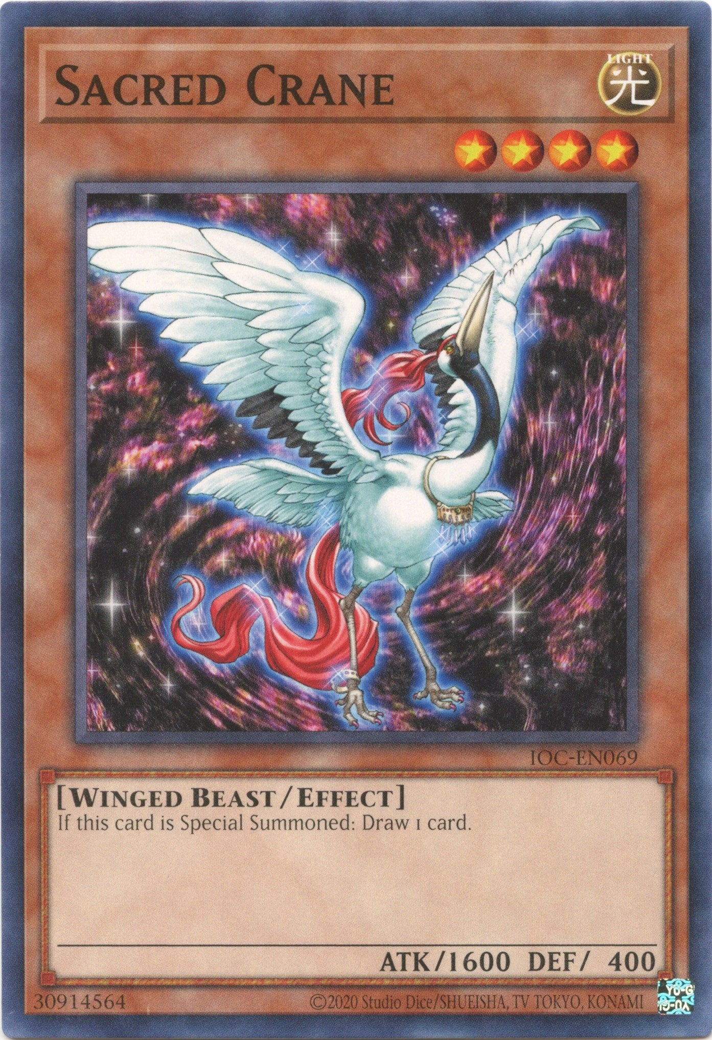 Image for Sacred Crane (Invasion of Chaos (25th Anniversary Edition)) (IOC-EN069) - YuGiOh