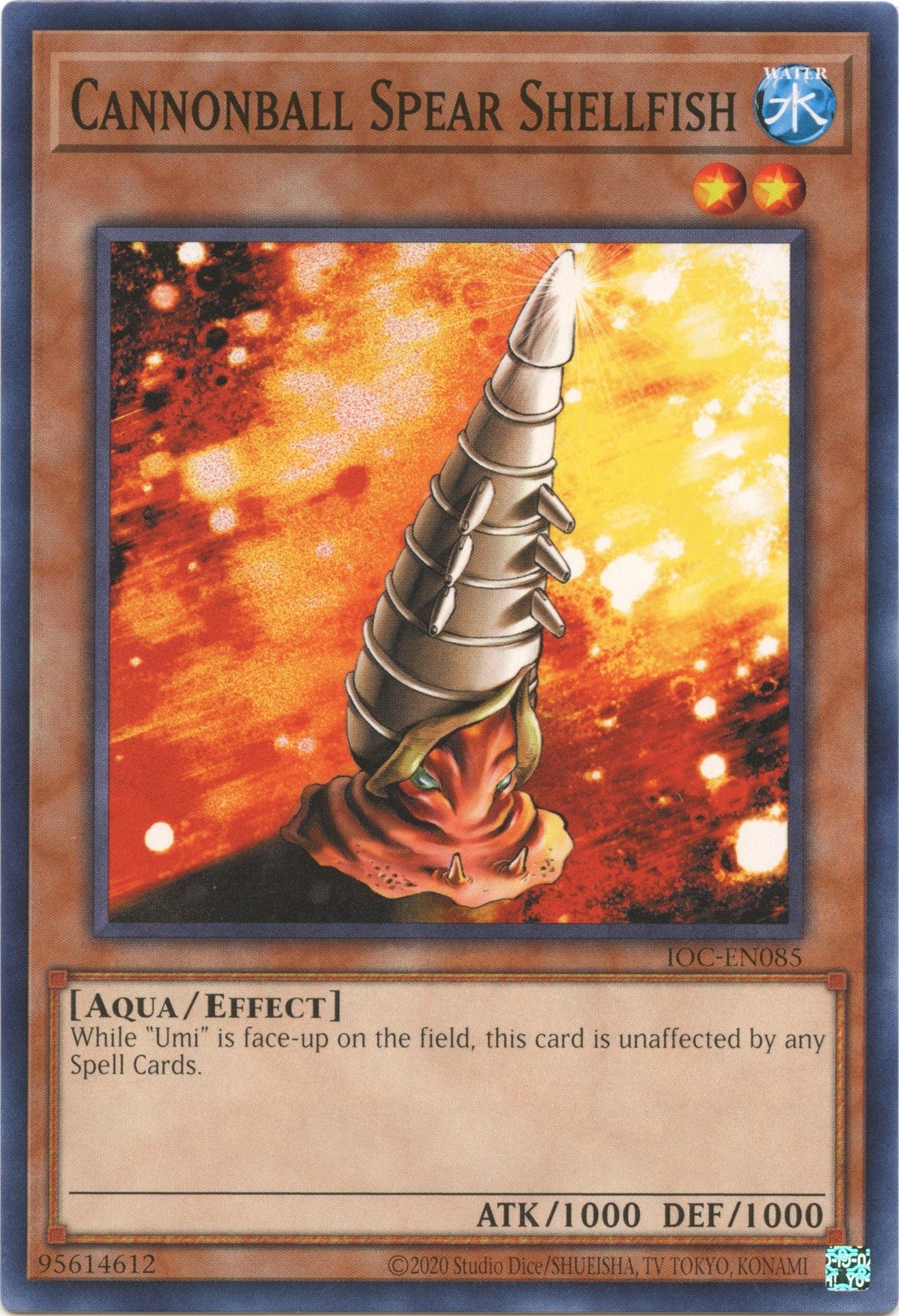 Image for Cannonball Spear Shellfish (Invasion of Chaos (25th Anniversary Edition)) (IOC-EN085) - YuGiOh