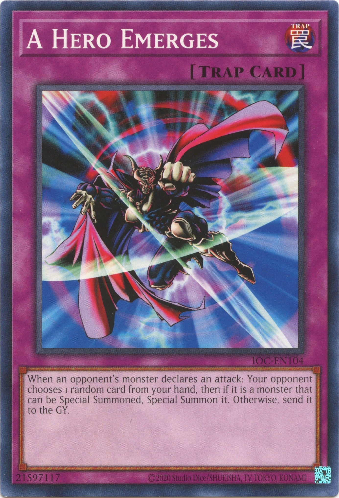 Image for A Hero Emerges (Invasion of Chaos (25th Anniversary Edition)) (IOC-EN104) - YuGiOh