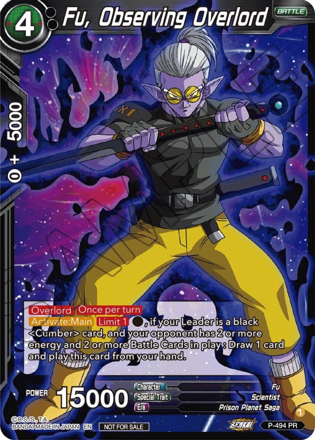 Image for Fu, Observing Overlord (Zenkai Series Tournament Pack Vol.3) (Tournament Promotion Cards) (P-494) - Dragon Ball Super: Masters