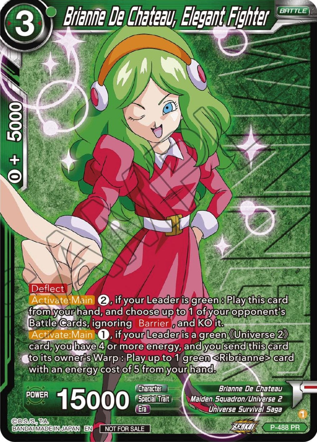 Image for Brianne De Chateau, Elegant Fighter (Zenkai Series Tournament Pack Vol.3 Winner) (Tournament Promotion Cards) (P-488) - Dragon Ball Super: Masters