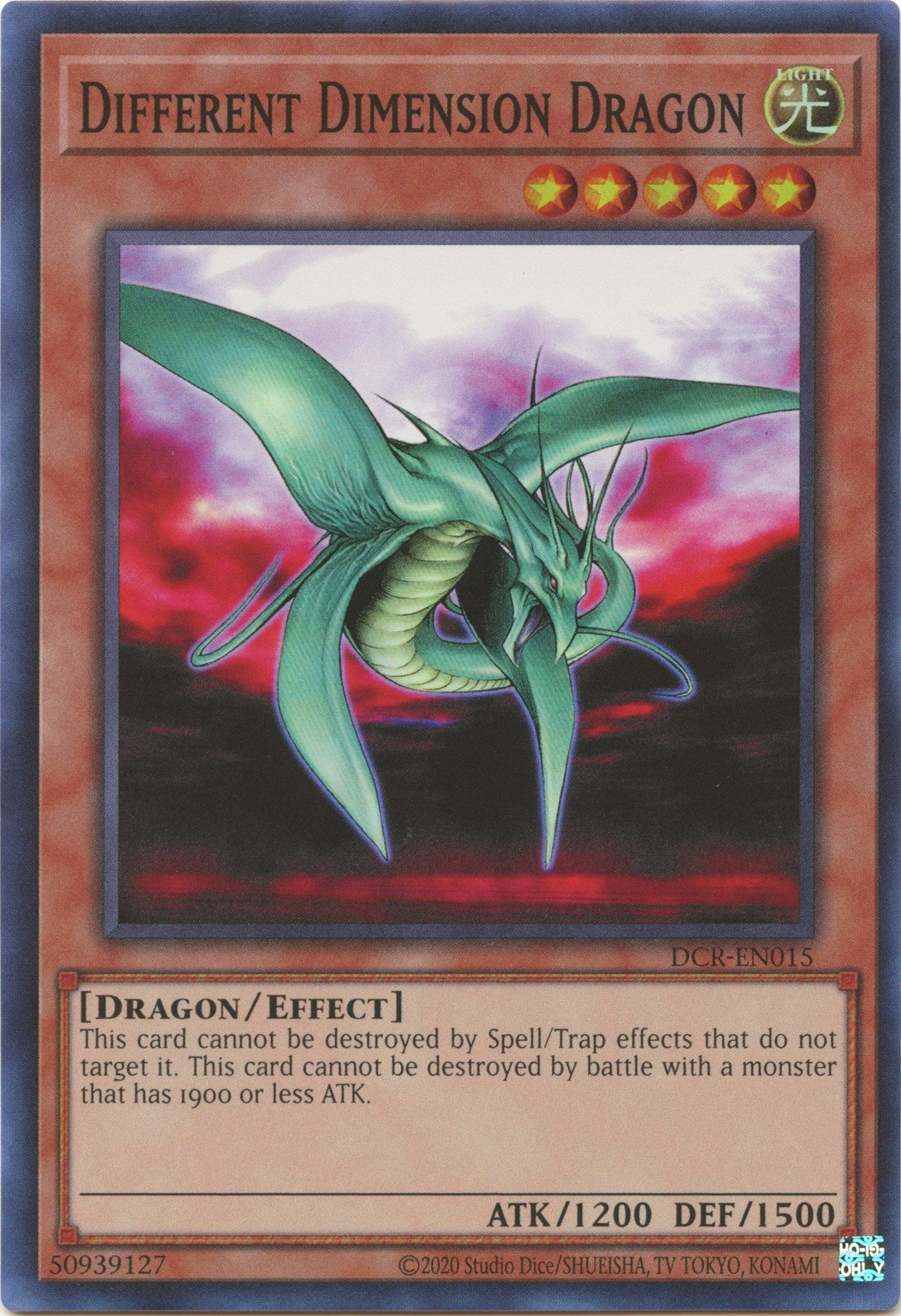 Image for Different Dimension Dragon (Dark Crisis (25th Anniversary Edition)) (DCR-EN015) - YuGiOh