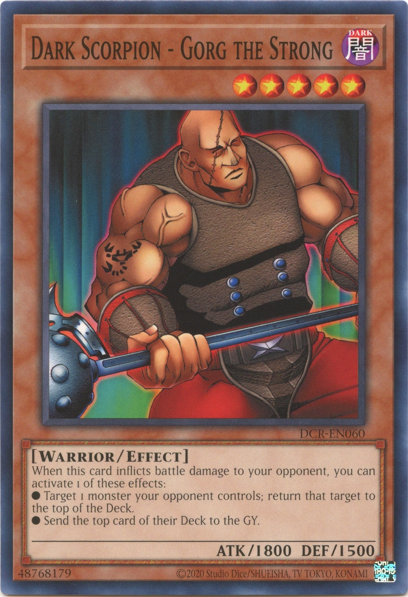 Image for Dark Scorpion - Gorg the Strong (Dark Crisis (25th Anniversary Edition)) (DCR-EN060) - YuGiOh