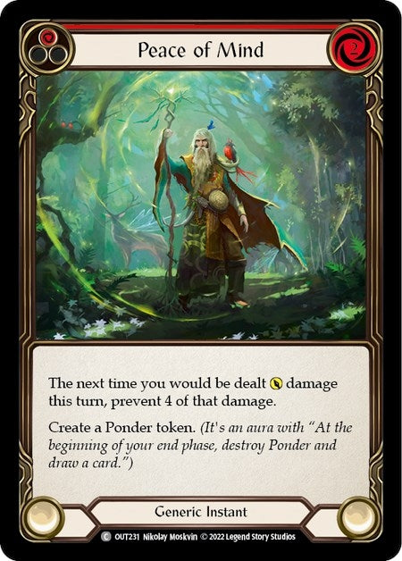 Image for Peace of Mind (Red) (Outsiders) (OUT231) - Flesh and Blood TCG
