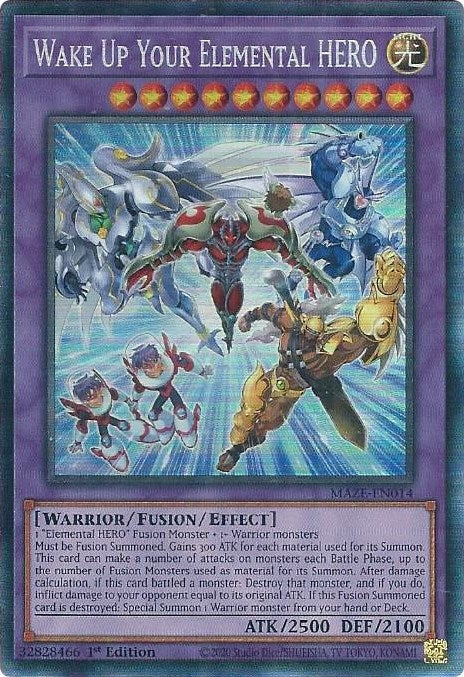 Image for Wake Up Your Elemental HERO (CR) (Maze of Memories) (MAZE-EN014) - YuGiOh
