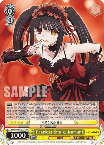 Image for Fearless Smile, Kurumi (Date A Live Vol.2) (DAL/W99-E001 RR) - Weiss Schwarz