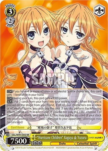 Image for "Hurricane Children" Kaguya & Yuzuru (Date A Live Vol.2) (DAL/W99-E002 RR) - Weiss Schwarz