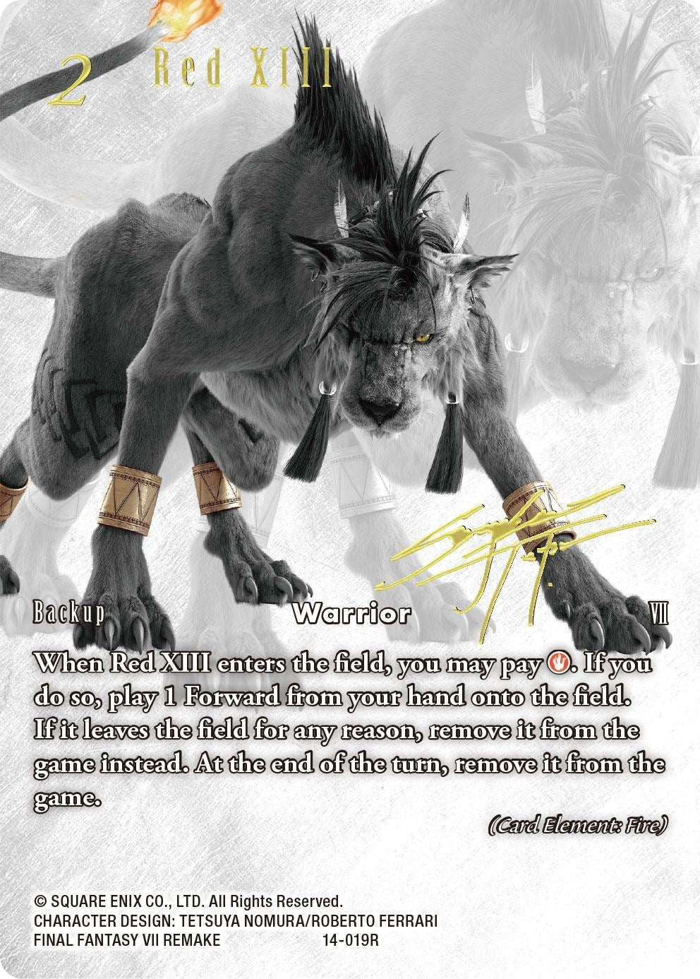 Image for Red XIII (Noir Promo) (FF: Promo Cards) (14-019R) - Final Fantasy TCG