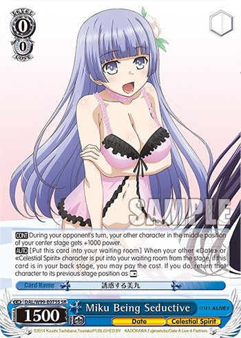 Image for Miku Being Seductive (SR) (Date A Live Vol.2) (DAL/W99-E075S SR) - Weiss Schwarz