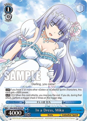 Image for In a Dress, Miku (Date A Live Vol.2) (DAL/W99-E078 R) - Weiss Schwarz