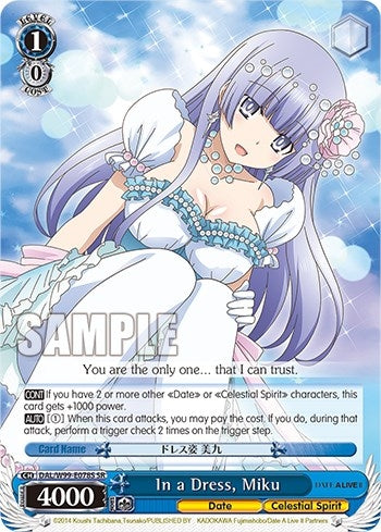 Image for In a Dress, Miku (SR) (Date A Live Vol.2) (DAL/W99-E078S SR) - Weiss Schwarz