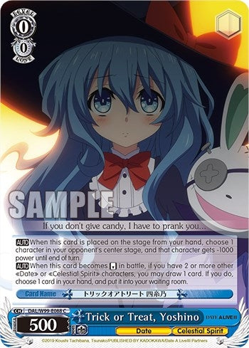 Image for Trick or Treat, Yoshino (Date A Live Vol.2) (DAL/W99-E088 C) - Weiss Schwarz