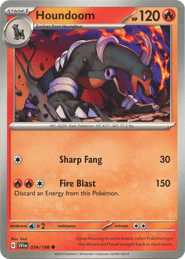 Image for Houndoom (SV01: Scarlet & Violet Base Set) (034/198) - Pokemon
