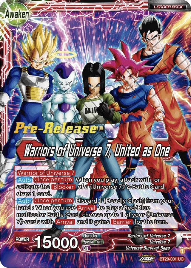 Image for Android 17 // Warriors of Universe 7, United as One (Power Absorbed Pre-Release Cards) (BT20-001) - Dragon Ball Super: Masters