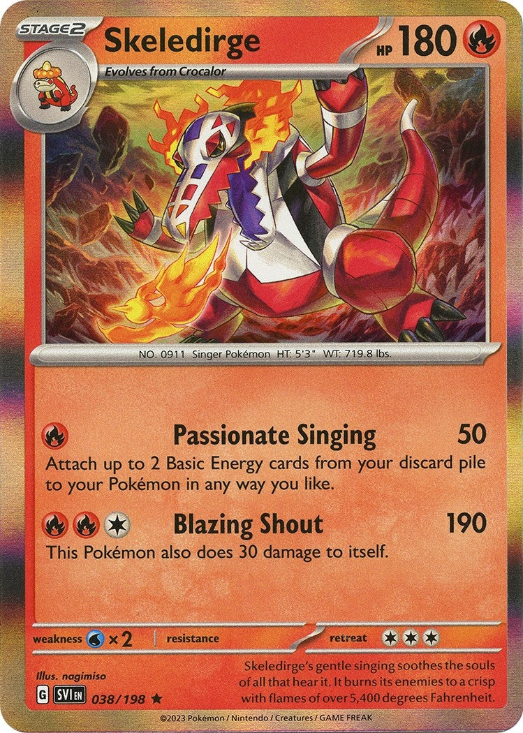 Image for Skeledirge (SV01: Scarlet & Violet Base Set) (038/198) - Pokemon
