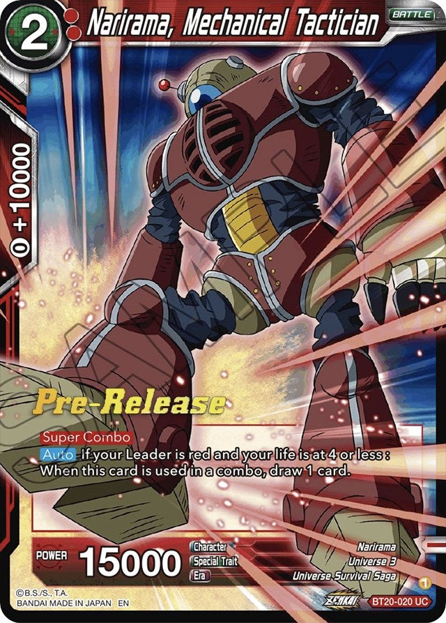 Image for Narirama, Mechanical Tactician (Power Absorbed Pre-Release Cards) (BT20-020) - Dragon Ball Super: Masters
