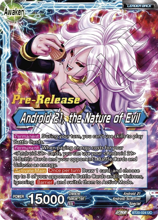 Image for Android 21 // Android 21, the Nature of Evil (Power Absorbed Pre-Release Cards) (BT20-024) - Dragon Ball Super: Masters