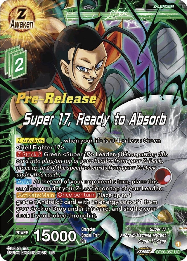 Image for Super 17, Ready to Absorb (Power Absorbed Pre-Release Cards) (BT20-057) - Dragon Ball Super: Masters