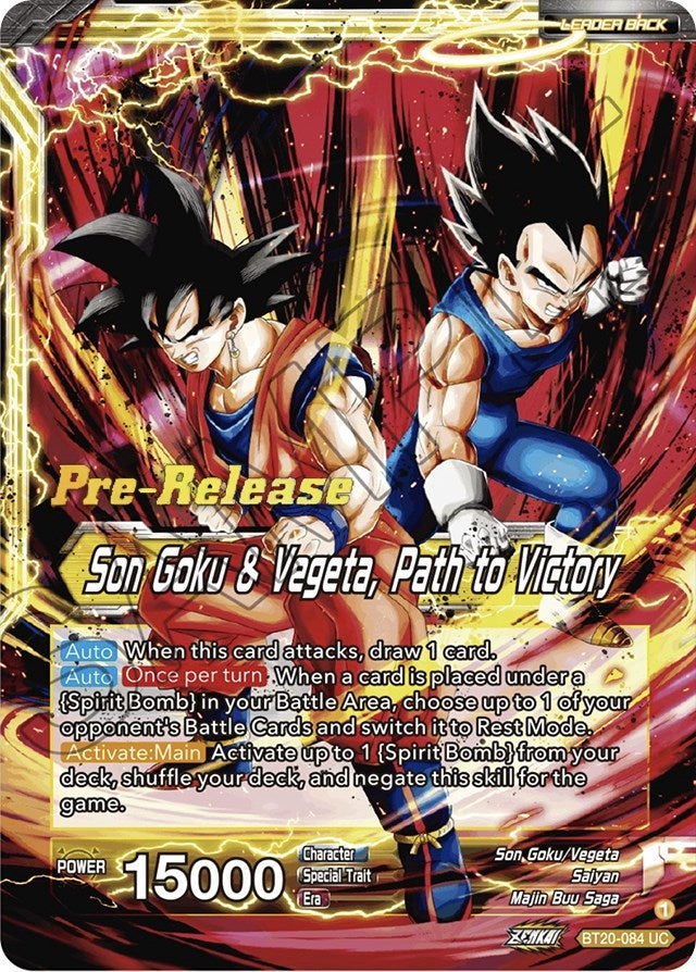 Image for SS Vegito // Son Goku & Vegeta, Path to Victory (Power Absorbed Pre-Release Cards) (BT20-084) - Dragon Ball Super: Masters