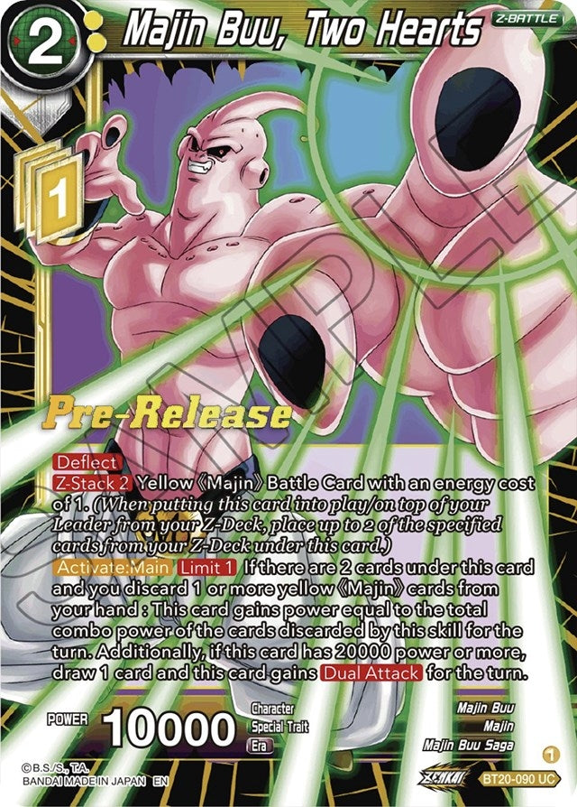 Image for Majin Buu, Two Hearts (Power Absorbed Pre-Release Cards) (BT20-090) - Dragon Ball Super: Masters
