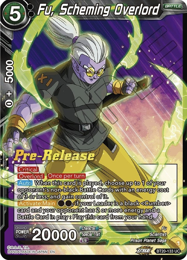 Image for Fu, Scheming Overlord (Power Absorbed Pre-Release Cards) (BT20-133) - Dragon Ball Super: Masters
