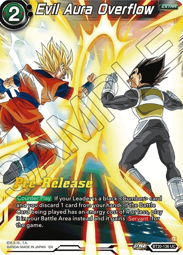 Image for Evil Aura Overflow (Power Absorbed Pre-Release Cards) (BT20-136) - Dragon Ball Super: Masters