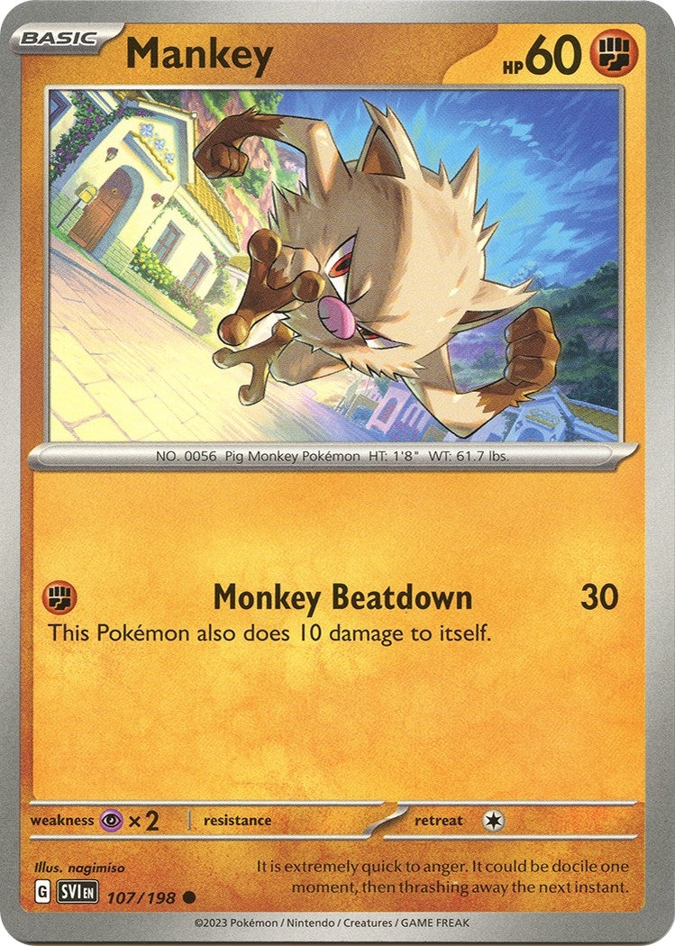 Image for Mankey (SV01: Scarlet & Violet Base Set) (107/198) - Pokemon