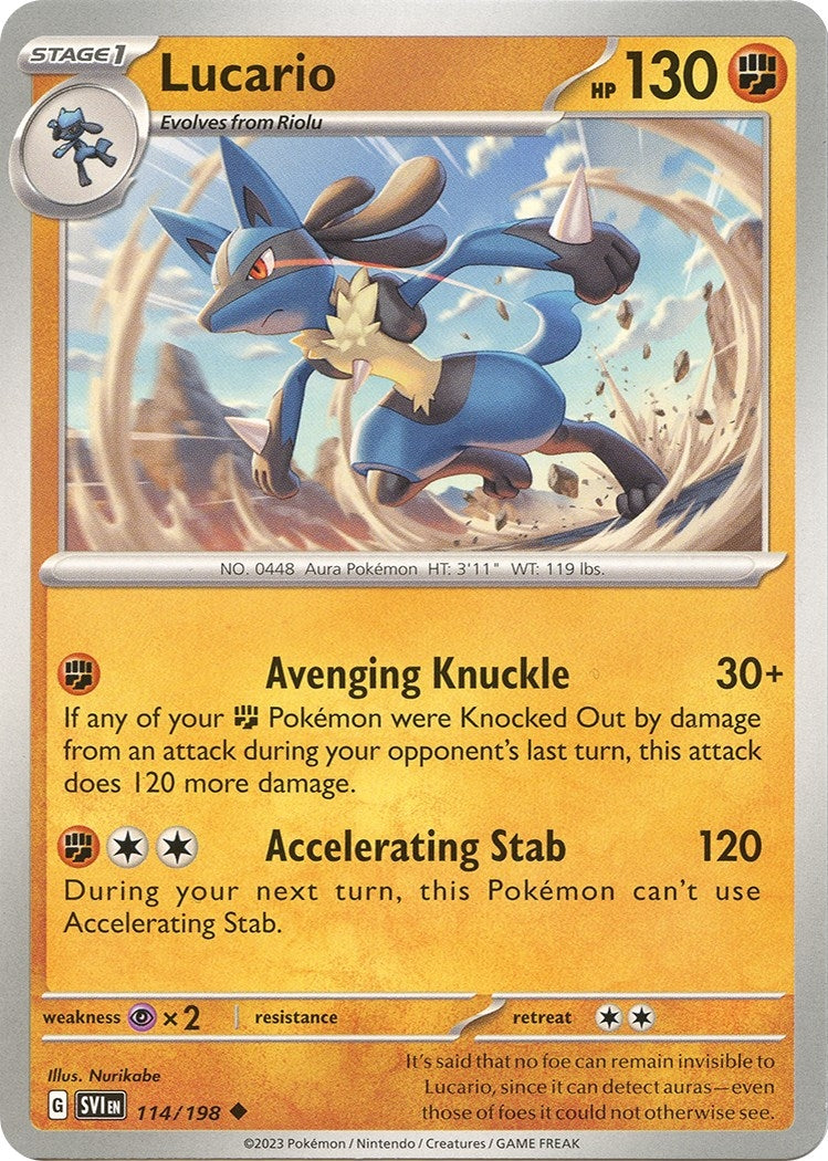Image for Lucario (SV01: Scarlet & Violet Base Set) (114/198) - Pokemon
