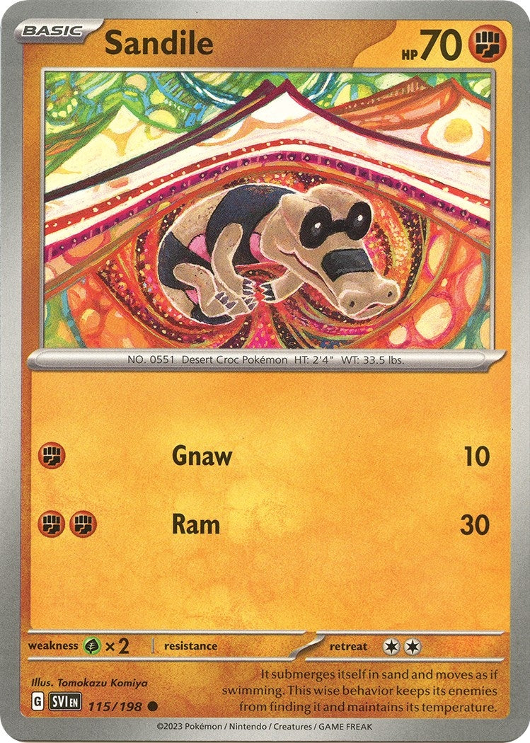 Image for Sandile (SV01: Scarlet & Violet Base Set) (115/198) - Pokemon