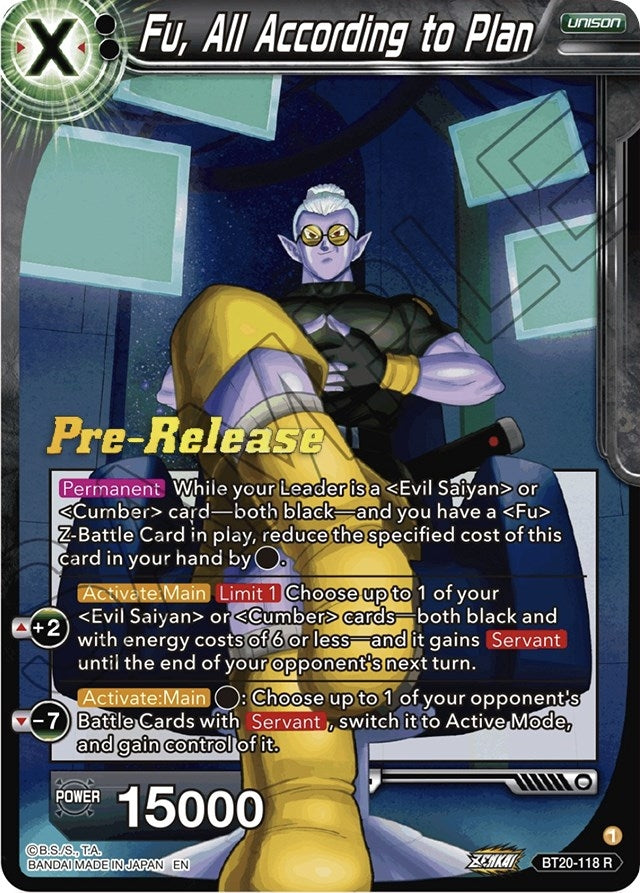 Image for Fu, All According to Plan (Power Absorbed Pre-Release Cards) (BT20-118) - Dragon Ball Super: Masters