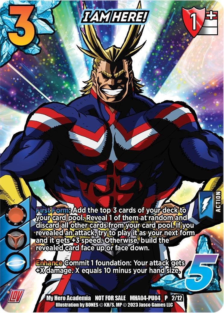Image for I AM HERE! (Plus Ultra Pack 4) (UniVersus: My Hero Academia Promo Cards) (MHA-PU04 P 2/12) - UniVersus