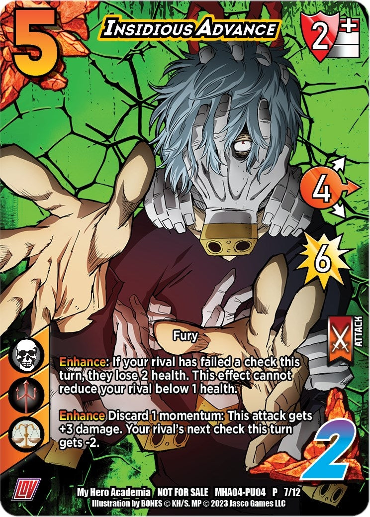 Image for Insidious Advance (Plus Ultra Pack 4) (UniVersus: My Hero Academia Promo Cards) (MHA-PU04 P 7/12) - UniVersus