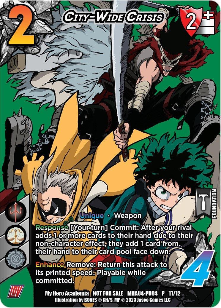 Image for City-Wide Crisis (Plus Ultra Pack 4) (UniVersus: My Hero Academia Promo Cards) (MHA-PU04 P 11/12) - UniVersus