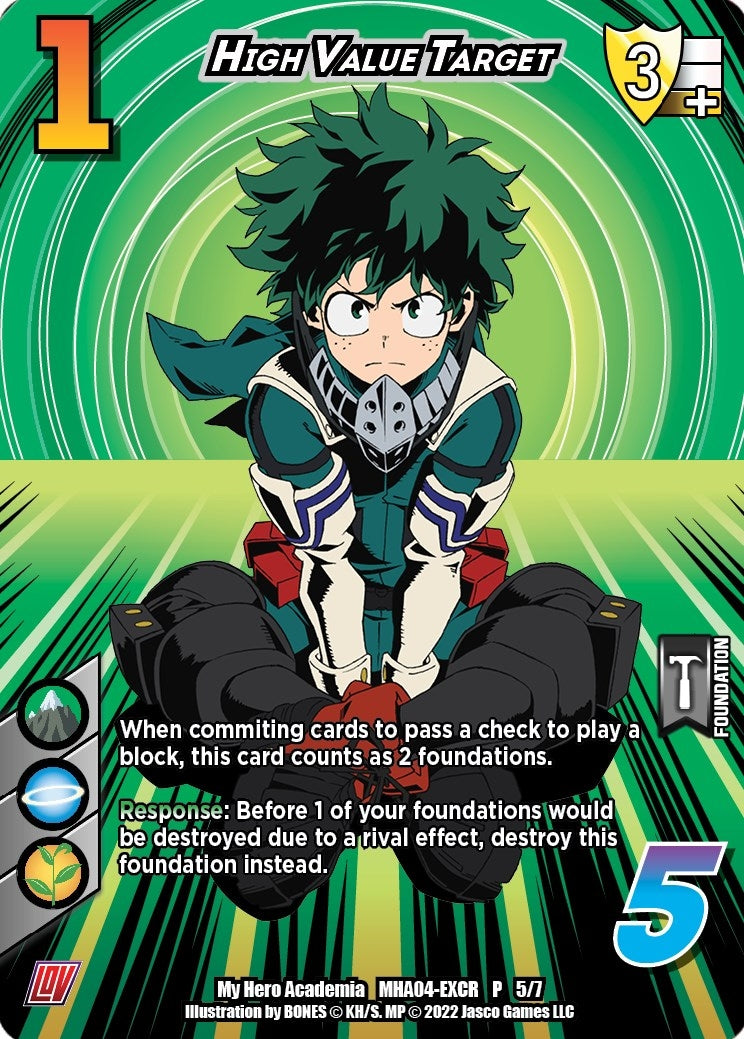 Image for High Value Target (League of Villains Extra Credit Series) (UniVersus: My Hero Academia Promo Cards) (MHA04-EXCR P 5/7) - UniVersus