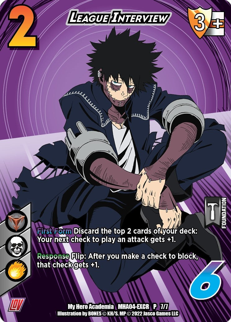 Image for League Interview (League of Villains Extra Credit Series) (UniVersus: My Hero Academia Promo Cards) (MHA04-EXCR P 7/7) - UniVersus