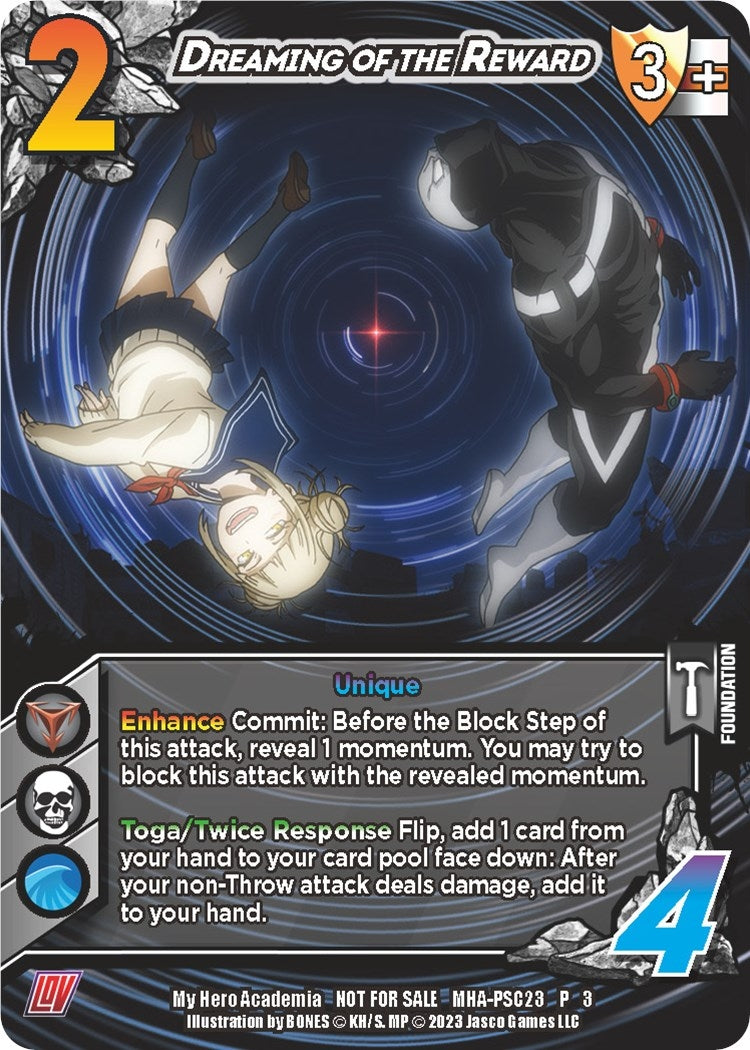 Image for Dreaming of the Reward (Provisional Store Championship 2023) (UniVersus: My Hero Academia Promo Cards) (MHA-PSC23 P 3) - UniVersus