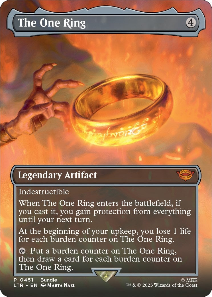 Image for The One Ring (Borderless) (LTR Bundle) - Magic: The Gathering