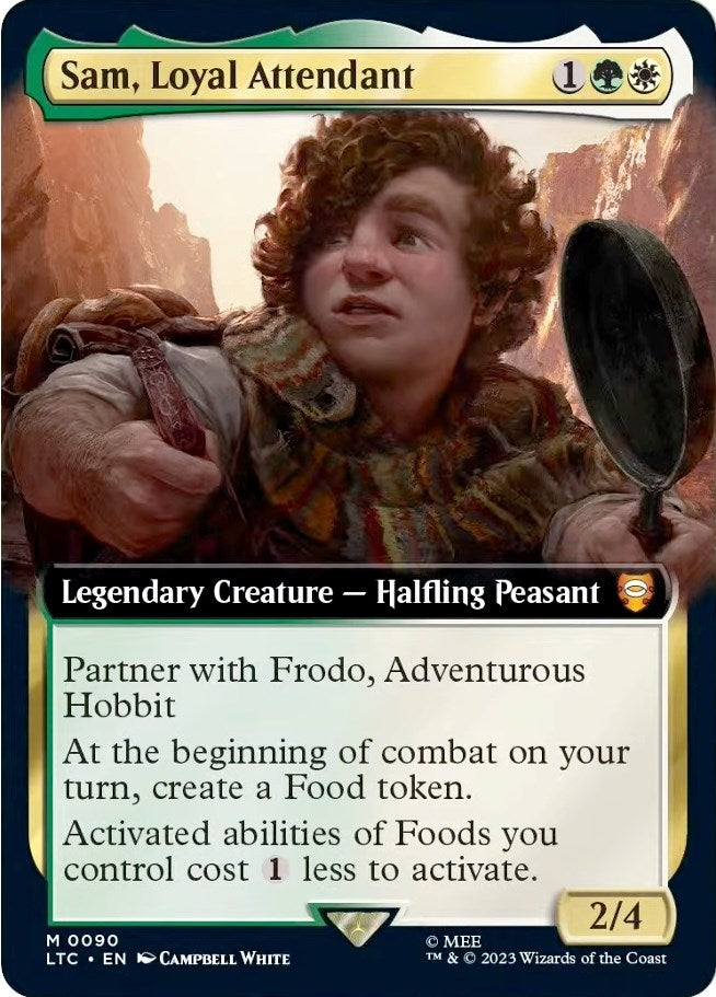 Image for Sam, Loyal Attendant (Extended Art) (Commander: The Lord of the Rings: Tales of Middle-earth) (90) - Magic: The Gathering